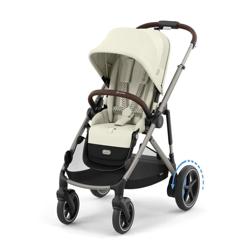 Poussette électrique avec panier e-Gazelle S taupe/seashell beige