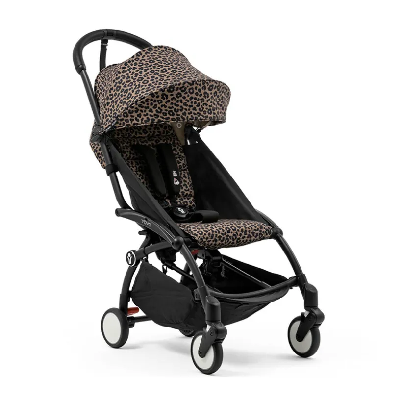 Poussette Stokke® YOYO³ à partir de 6 mois - cadre noir/léopard