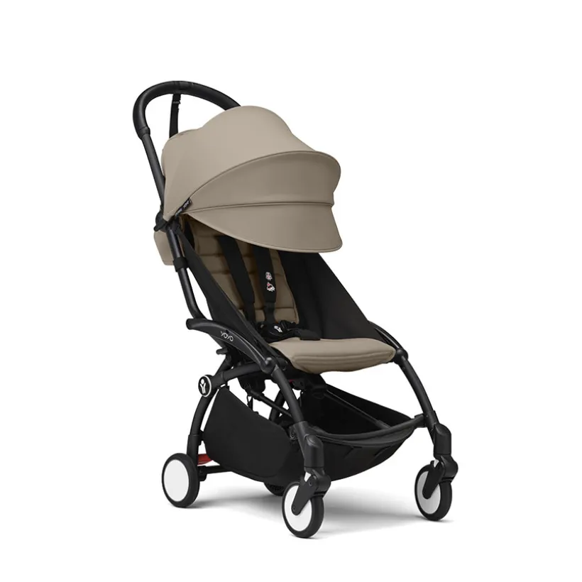 Poussette Stokke® YOYO³ à partir de 6 mois - cadre noir/taupe