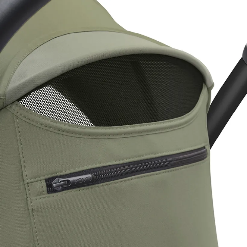 Poussette Stokke® YOYO³ à partir de 6 mois - cadre noir/olive