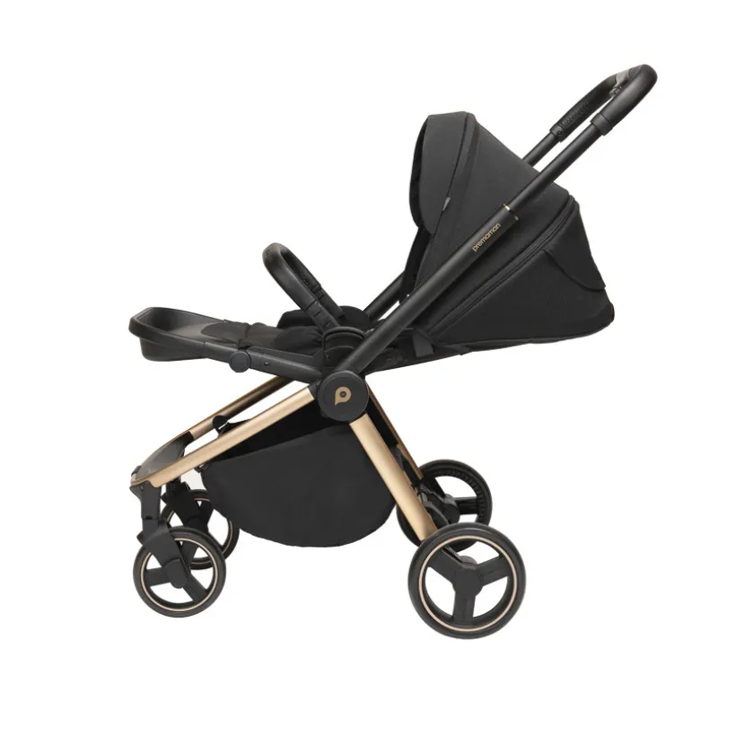 Poussette trio Alba avec nacelle noir/champagne