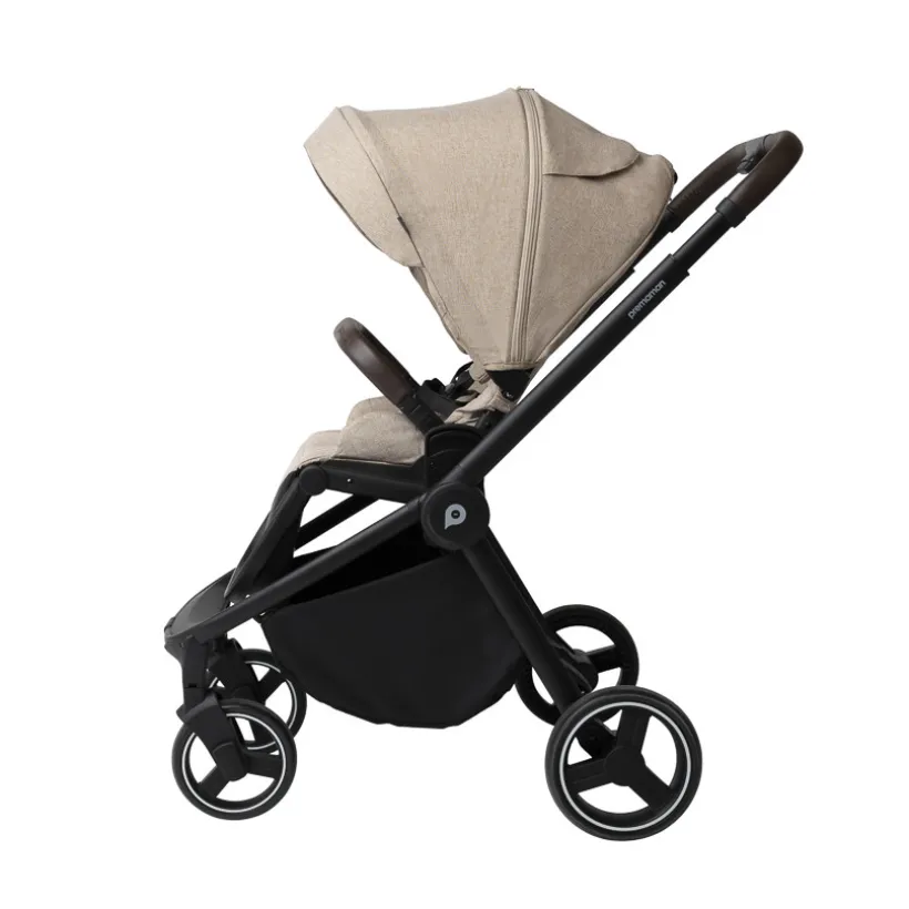 Poussette trio Alba avec nacelle beige/noir