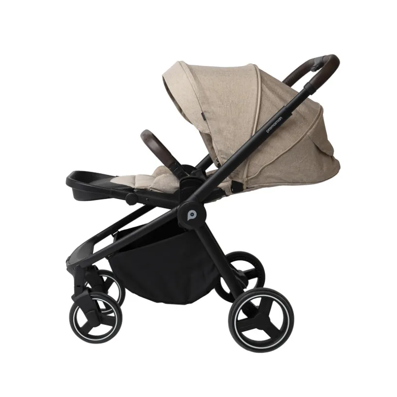 Poussette trio Alba avec nacelle beige/noir