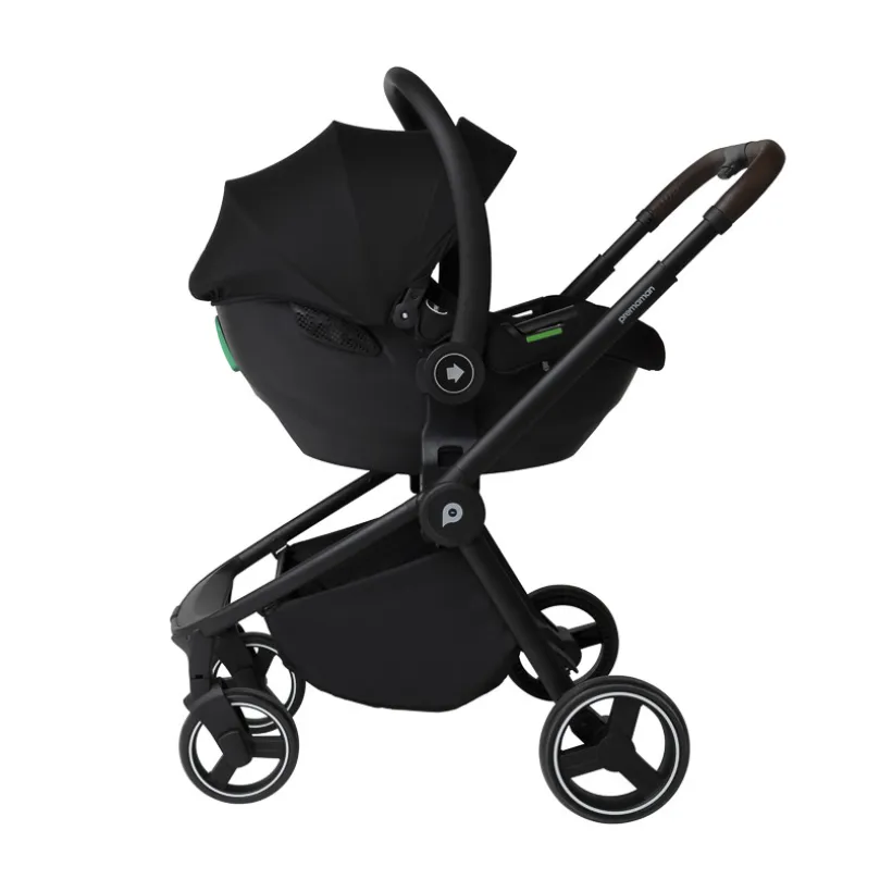 Poussette trio Alba avec nacelle beige/noir