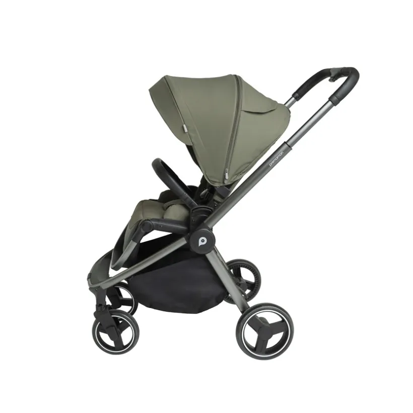 Poussette trio Alba avec nacelle vert olive