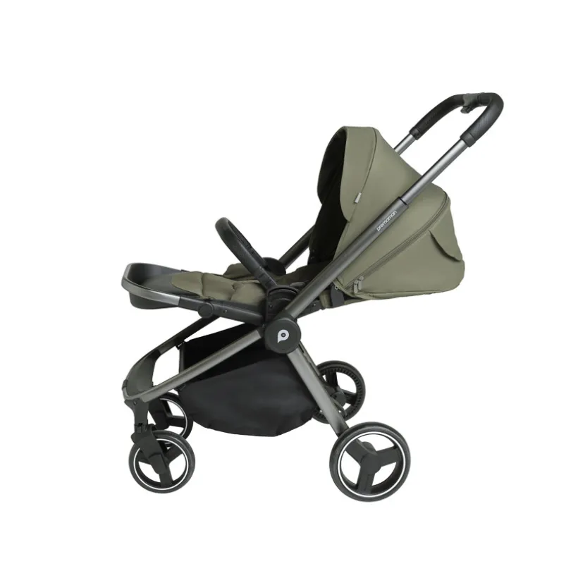 Poussette trio Alba avec nacelle vert olive