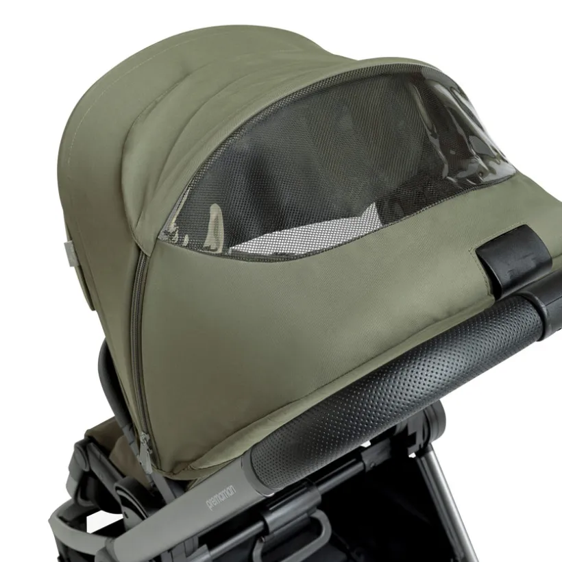 Poussette trio Alba avec nacelle vert olive