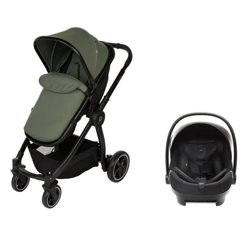 Poussette trio combiné Sienna + siège-auto i-Prim kaki/noir