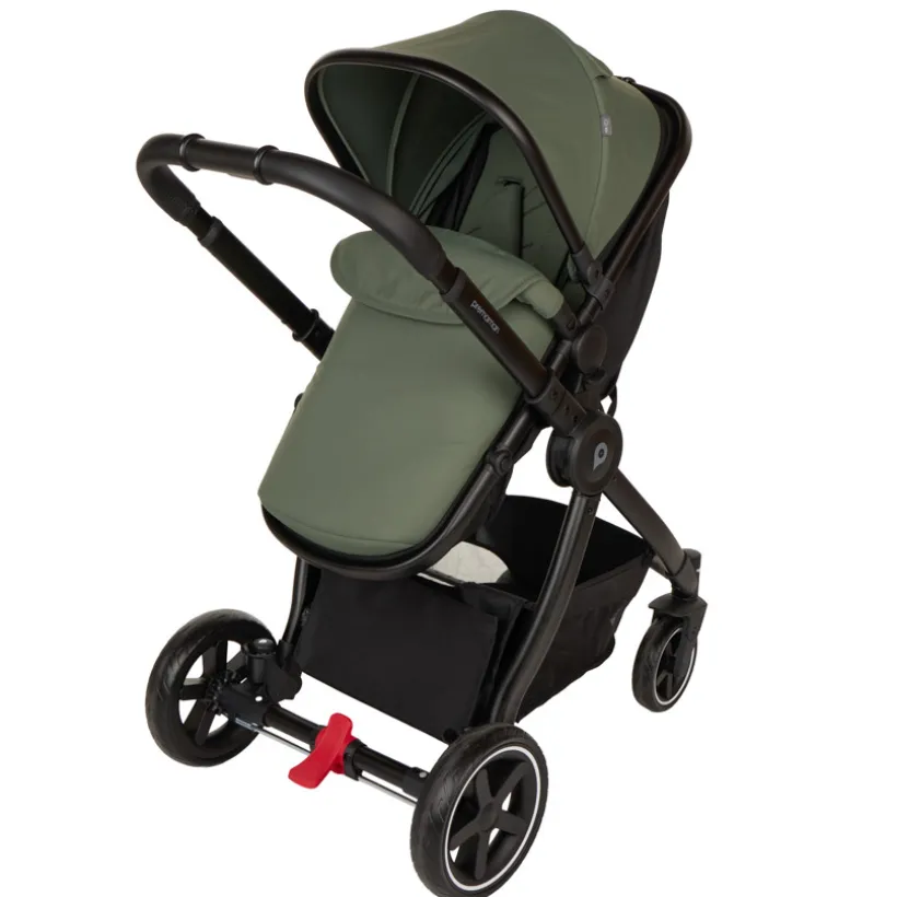 Poussette trio combiné Sienna + siège-auto i-Prim kaki/noir