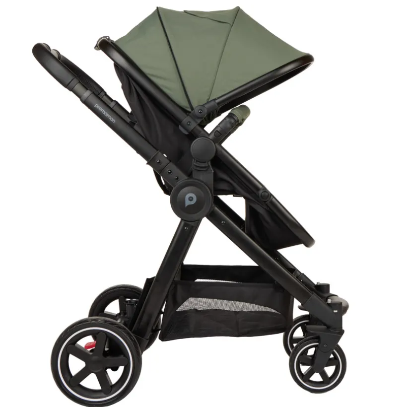 Poussette trio combiné Sienna + siège-auto i-Prim kaki/noir