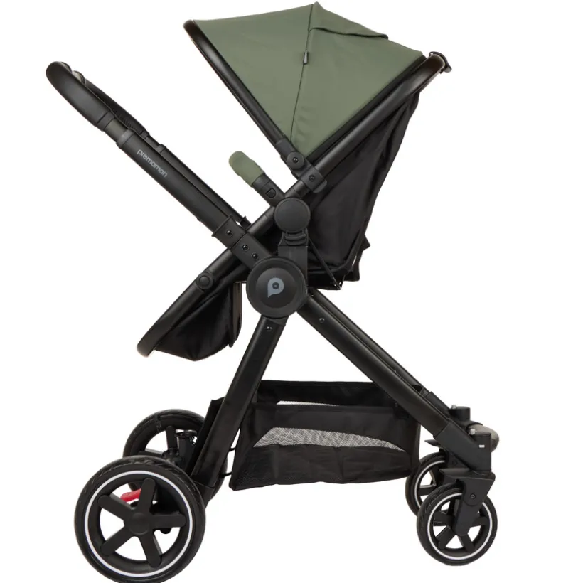Poussette trio combiné Sienna + siège-auto i-Prim kaki/noir