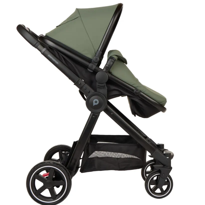 Poussette trio combiné Sienna + siège-auto i-Prim kaki/noir