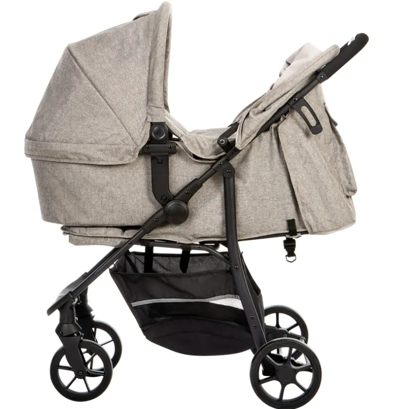 Poussette trio Triade avec siège-auto et nacelle gris