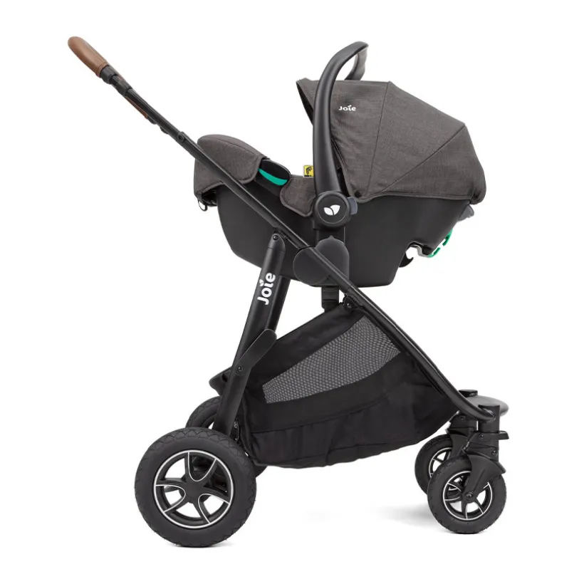 Poussette trio Versatrax + nacelle Ramble XL + coque i-Snug 2 shell gray