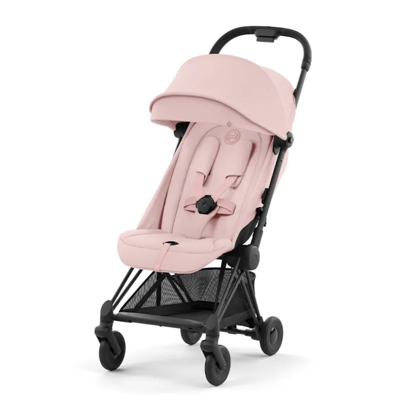 Poussette ultra-compacte Coya matt black/peach pink