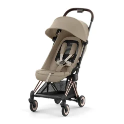 Poussette ultra-compacte Coya rosegold/cozy beige