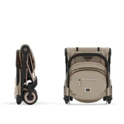 Poussette ultra-compacte Coya rosegold/cozy beige