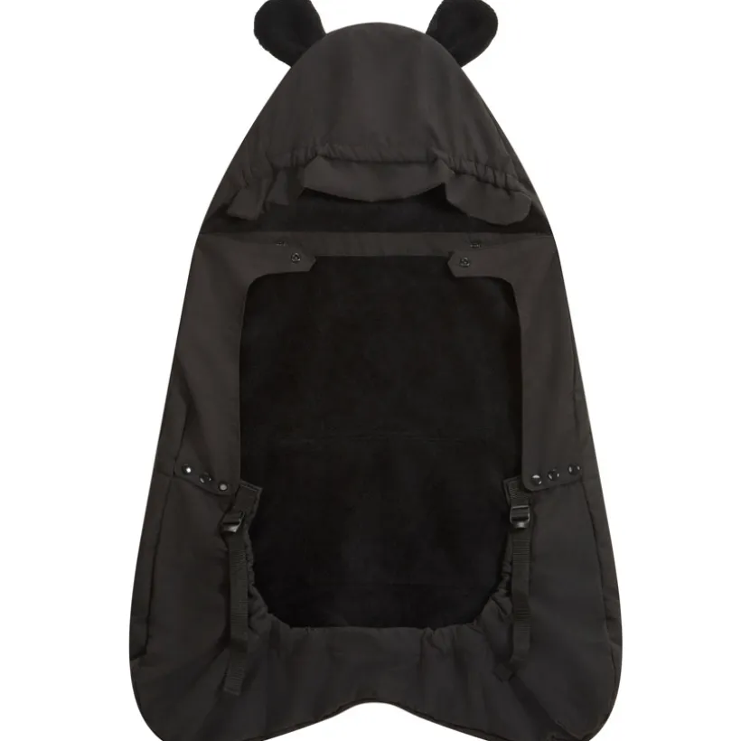 Protection chaude universelle pour porte-bébé Ourson noir