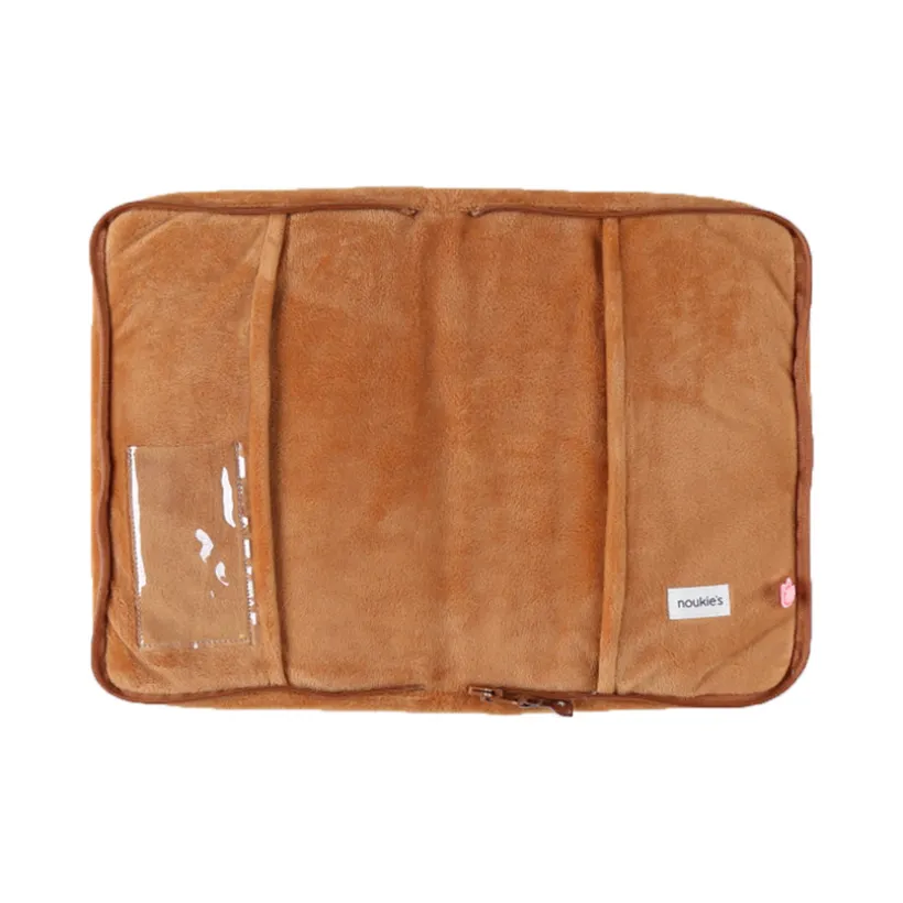 Protège carnet de santé Babou en veloudoux - Caramel