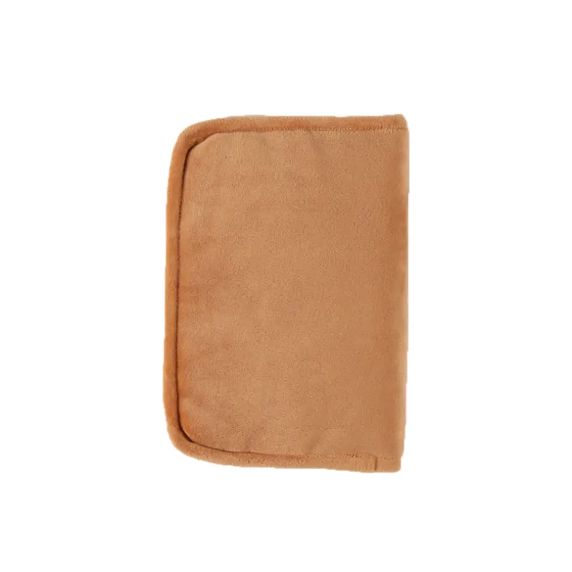 Protège carnet de santé Babou en veloudoux - Caramel