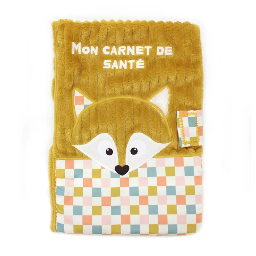 Protège carnet de santé en velours Cyranos le renard