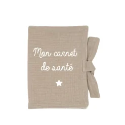 Protège carnet de santé "Mon carnet de santé" beige