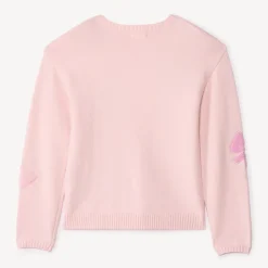 Pull avec patchs nœuds en bouclettes pour fille