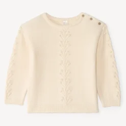 Pull bébé fille en tricot relief fantaisie