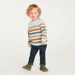 Pull bébé garçon en tricot à rayures