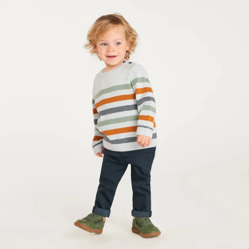 Pull bébé garçon en tricot à rayures