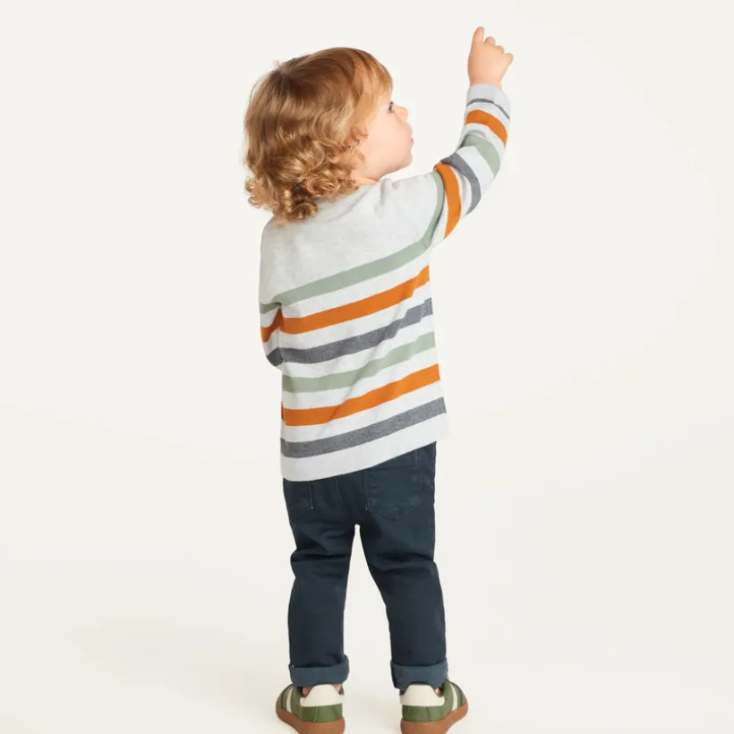 Pull bébé garçon en tricot à rayures