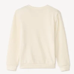 Pull bi-matière avec motif en relief pour garçon