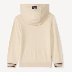 Pull à capuche avec inscription jacquard pour garçon
