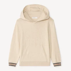 Pull à capuche avec inscription jacquard pour garçon