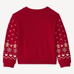 Pull de Noël en tricot doublé sherpa pour fille