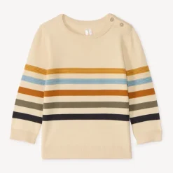 Pull en tricot fantaisie rayé pour bébé garçon