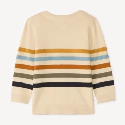 Pull en tricot fantaisie rayé pour bébé garçon
