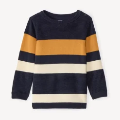 Pull en tricot fantaisie rayé pour bébé garçon