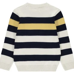 Pull en tricot fantaisie rayé pour garçon