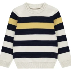 Pull en tricot fantaisie rayé pour garçon