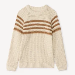 Pull en tricot fantaisie rayé pour garçon