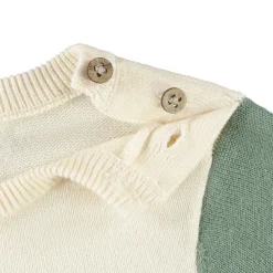 Pull en tricot jacquard tricolore pour bébé garçon