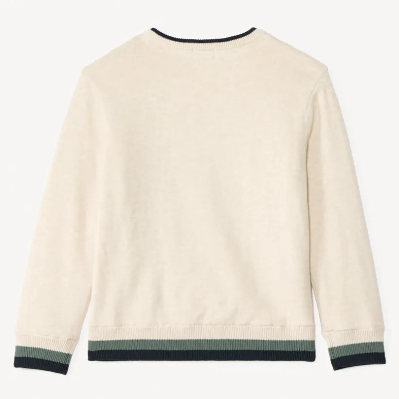 Pull en tricot printé doublé velours pour garçon