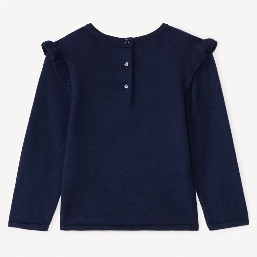 Pull en tricot print fleur pour bébé fille