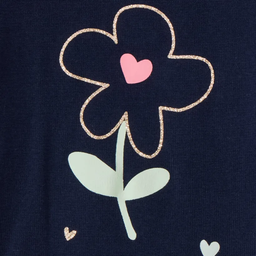 Pull en tricot print fleur pour bébé fille