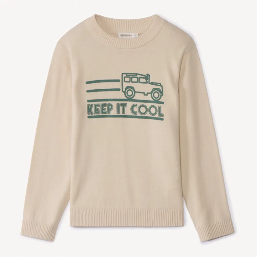 Pull en tricot printé pour garçon