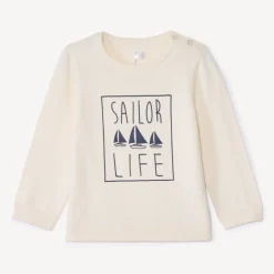 Pull en tricot print voiliers pour bébé garçon