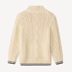 Pull en tricot torsadé et col montant pour bébé garçon