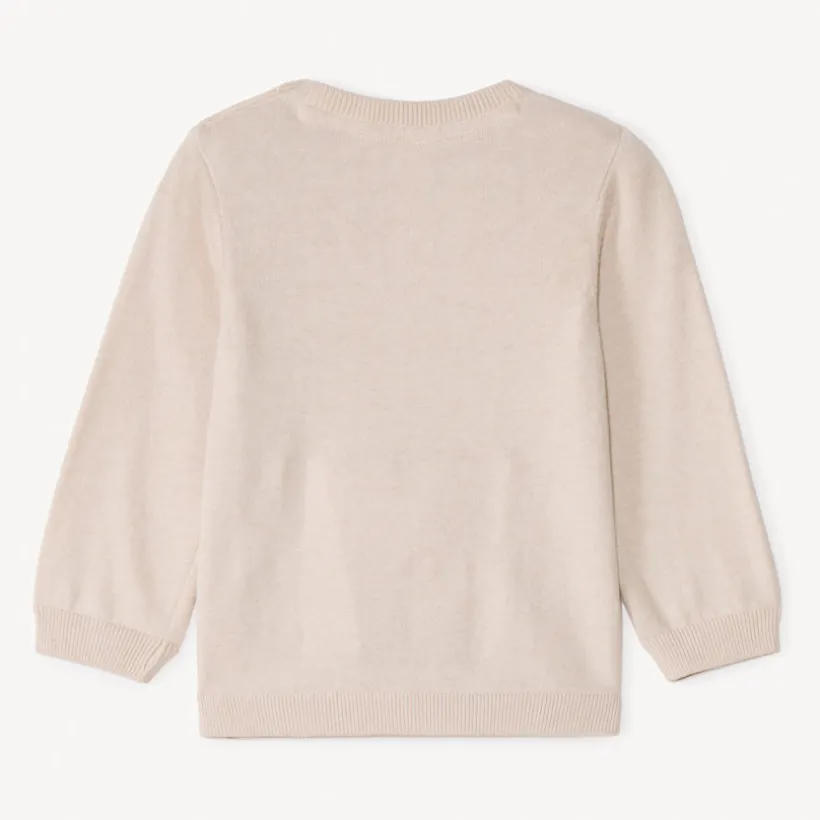 Pull en tricot torsadé uni pour bébé garçon