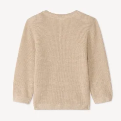 Pull en tricot uni brodé cactus pour bébé garçon